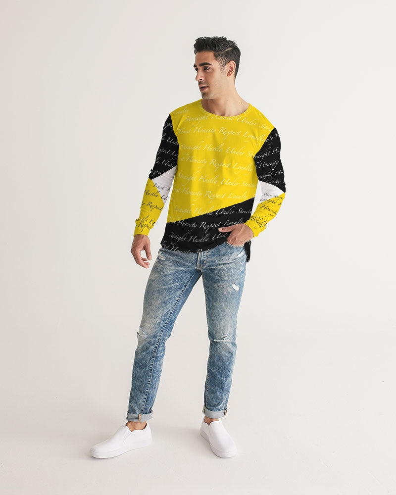 SHUS Brand Dripping Gold Men's luxury Long Sleeve Tee