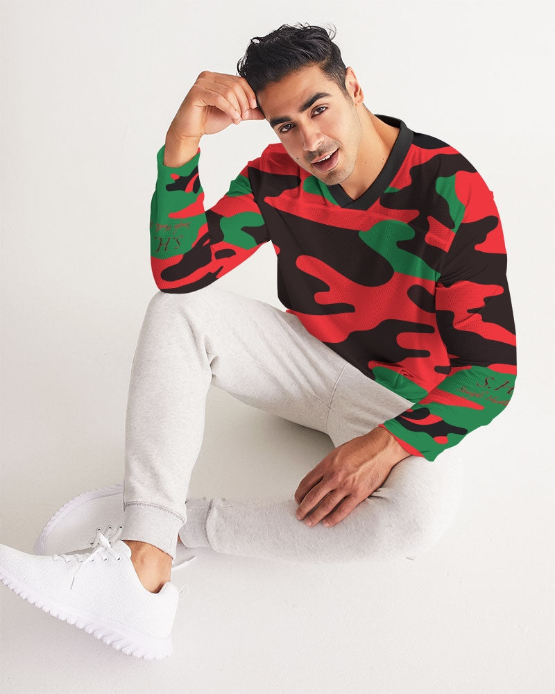 SHUS Brand RBG Camo Luxury Men's Long Sleeve Sports Jersey