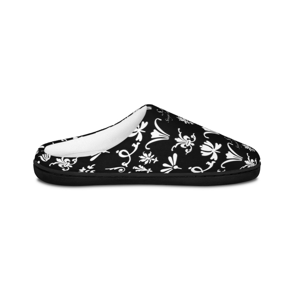 SHUS Brand Black Indoor Luxury Slippers