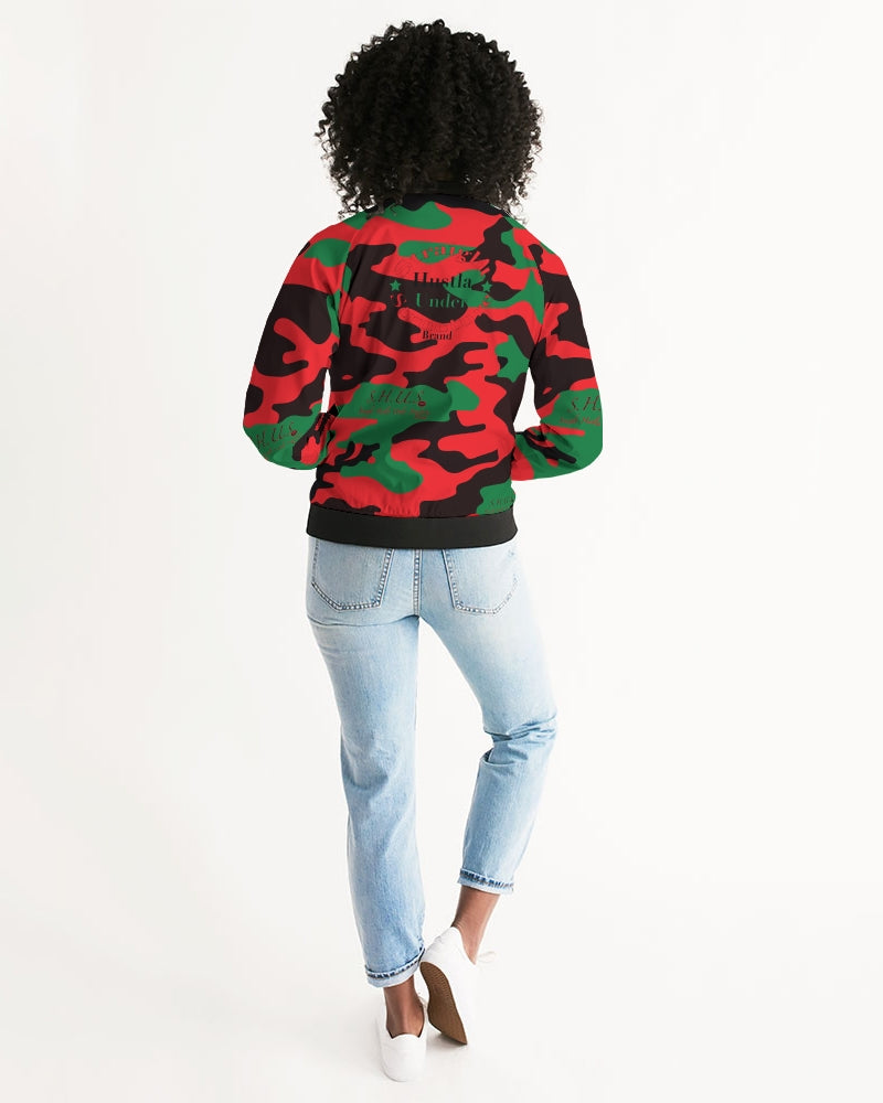 SHUS Brand RBG Camo Luxury Women's Bomber Jacket