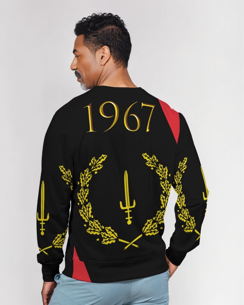 The Black American Heritage flag Luxury Men's Classic French Terry Crewneck Pullover