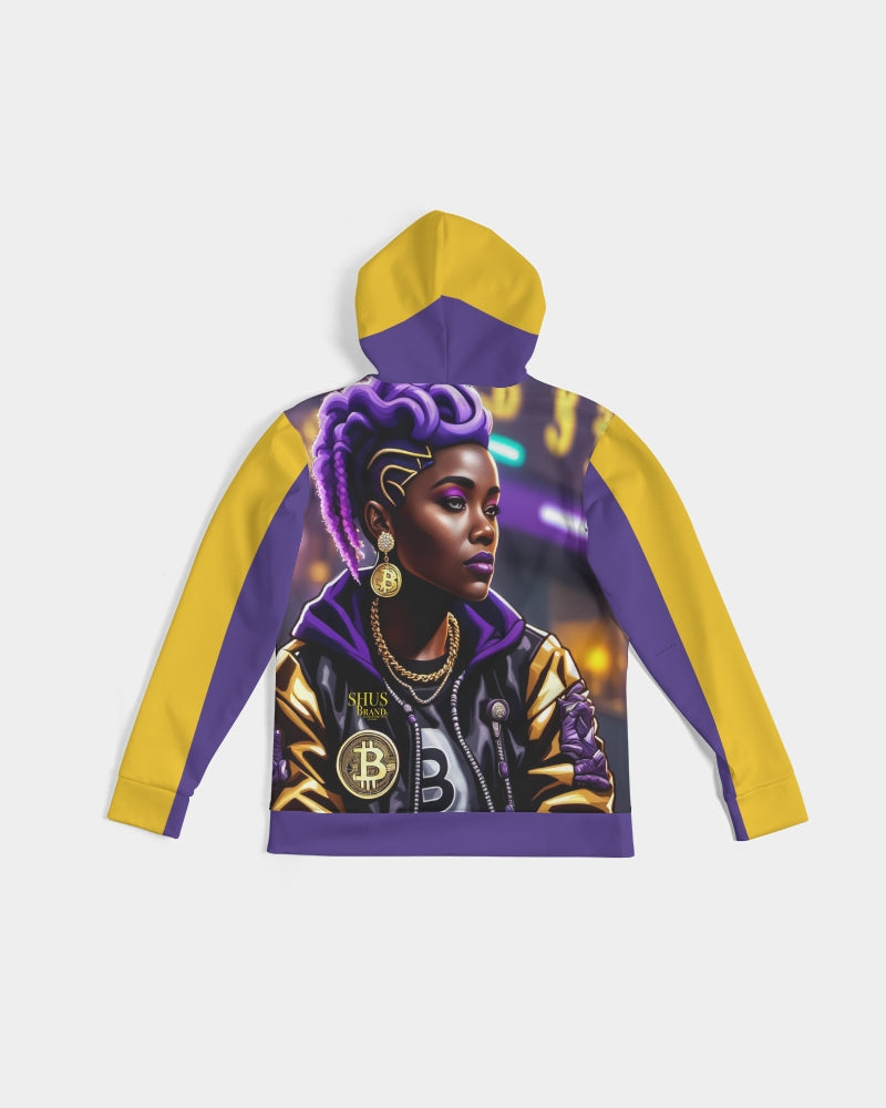 Bitcoin and The Lady in Purple  Men's All-Over Print Hoodie