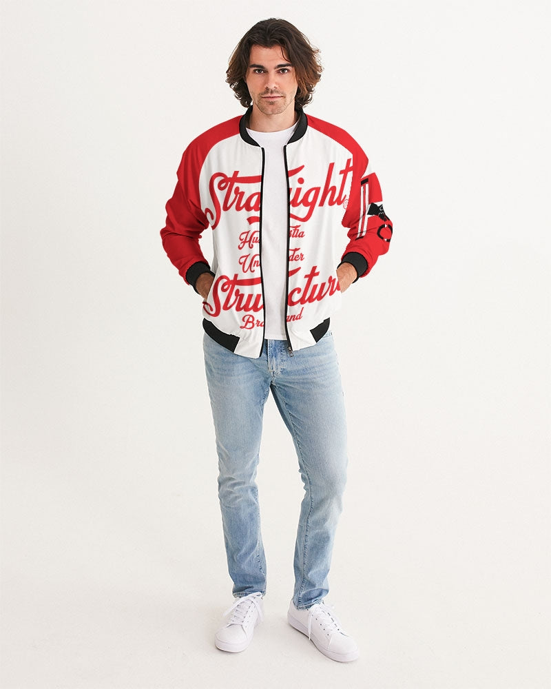 SHUS Brand Red logo luxury Men's Bomber Jacket