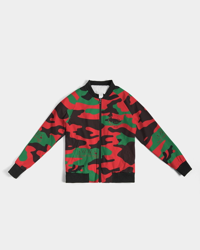 SHUS Brand RBG Camo Luxury Women's Bomber Jacket