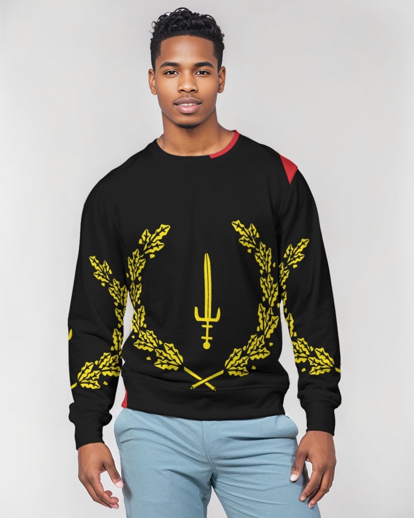 The Black American Heritage flag Luxury Men's Classic French Terry Crewneck Pullover