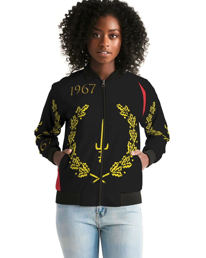 The Black American Heritage flag Luxury Women's Bomber Jacket