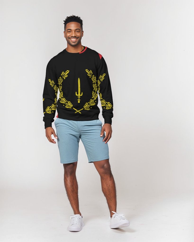 The Black American Heritage flag Luxury Men's Classic French Terry Crewneck Pullover