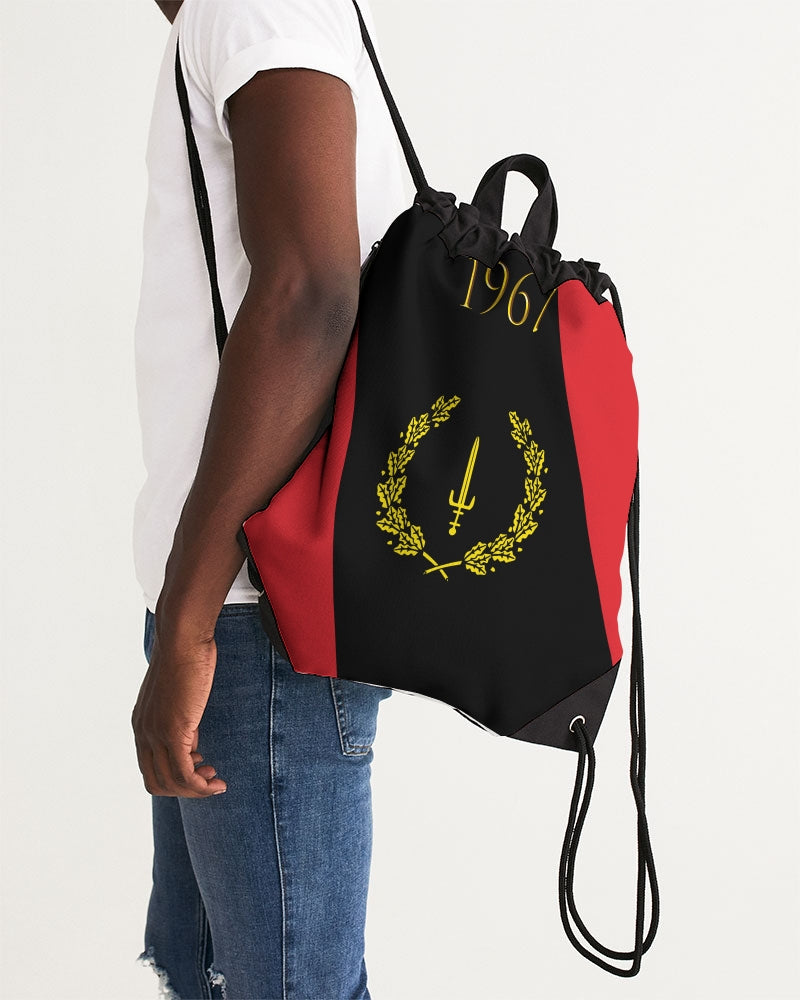 The Black American Heritage flag Luxury Canvas Drawstring Bag