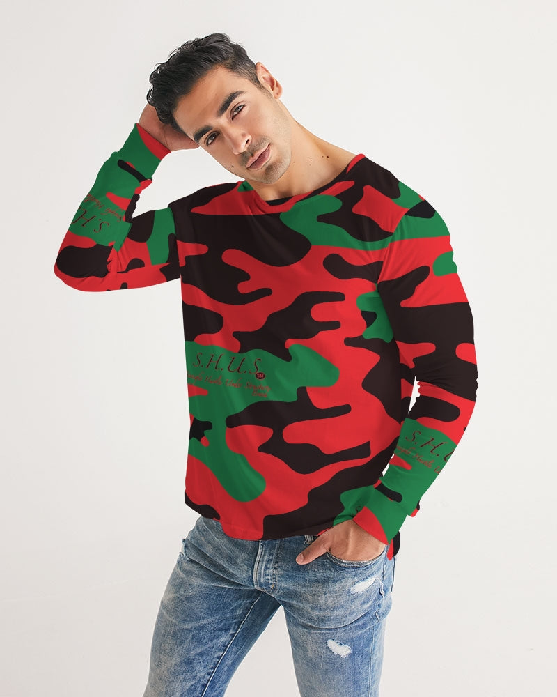 SHUS Brand RBG Camo Luxury Men's Long Sleeve Tee