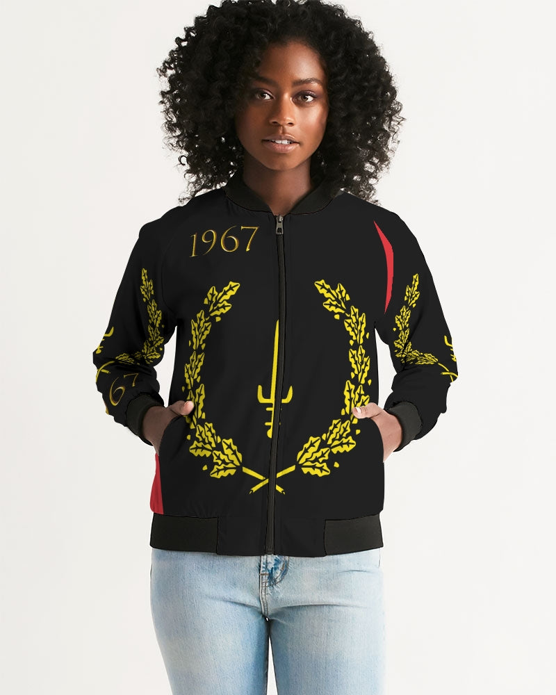 The Black American Heritage flag Luxury Women's Bomber Jacket