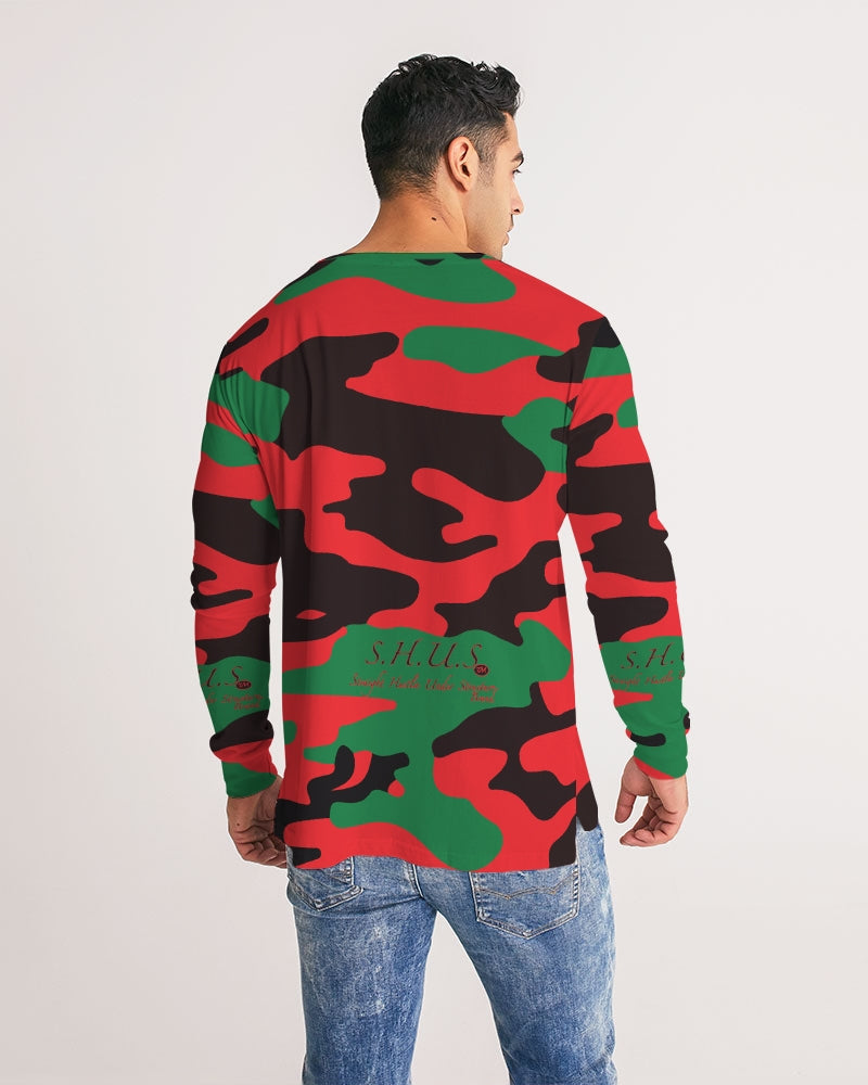 SHUS Brand RBG Camo Luxury Men's Long Sleeve Tee