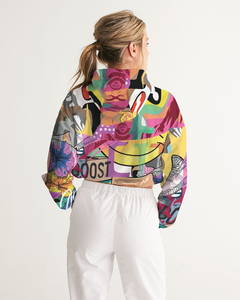 Legends Live forever Luxury Women's Cropped Windbreaker