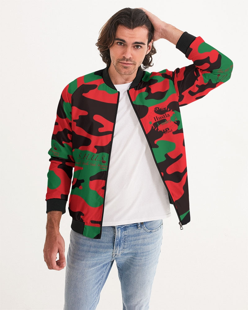 SHUS Brand RBG Camo Luxury Men's Bomber Jacket