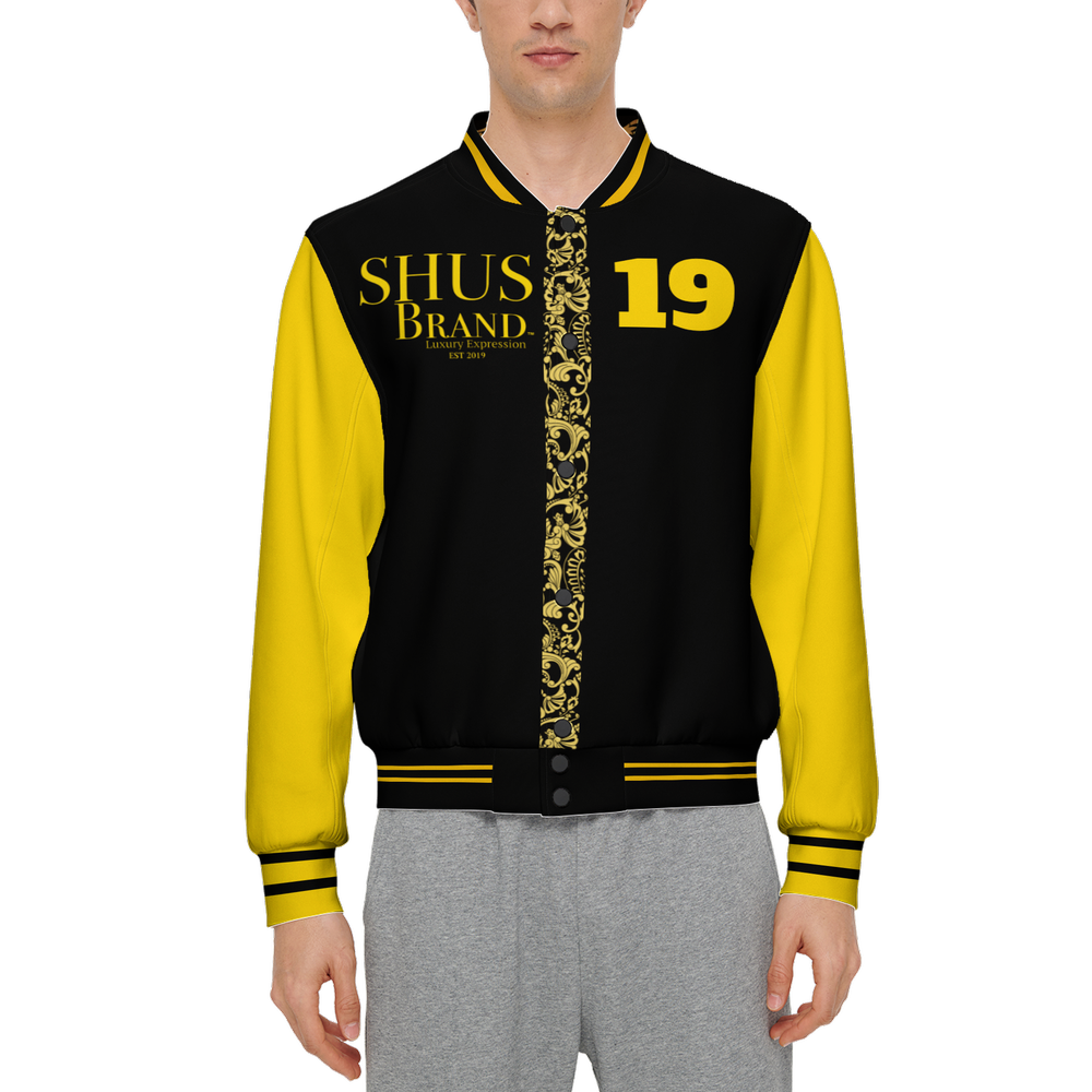 SHUS Brand luxury Men's Heavy Bomber Sports Jacket