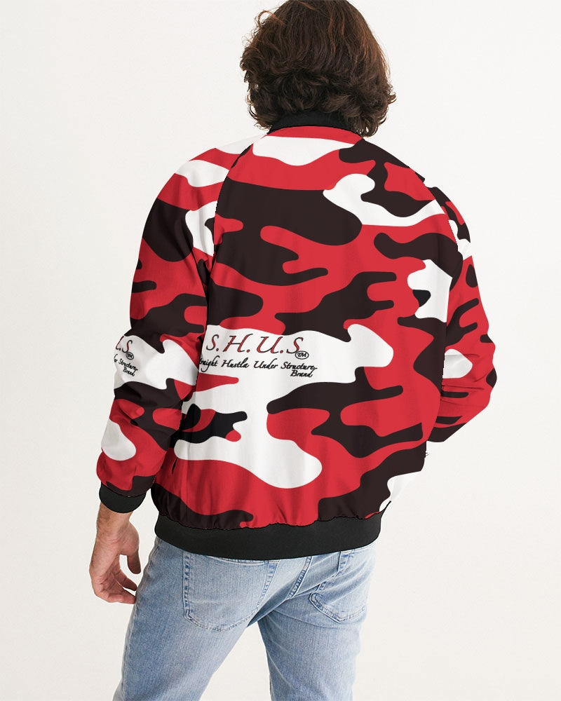 Red Camo Luxury  Men's Bomber Jacket