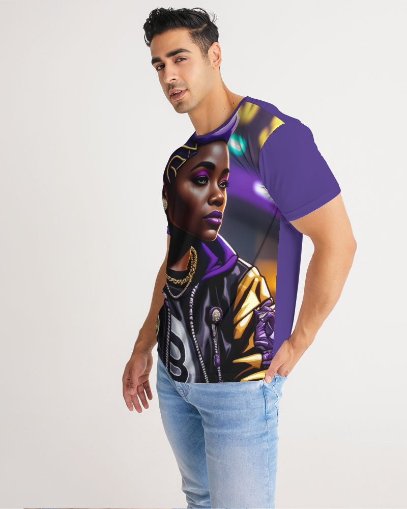 Bitcoin and The Lady in Purple  Men's All-Over Print Tee