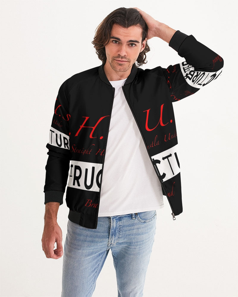 SHUS Brand Inshallah Black  Luxury Men's Bomber Jacket