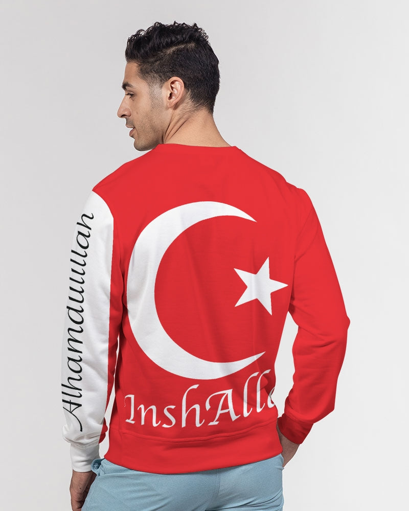 SHUS Brand Inshallah Luxury Men's Classic French Terry Crewneck Pullover