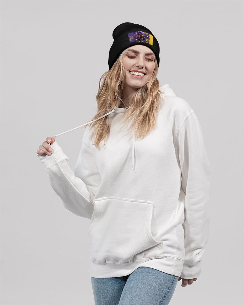 Bitcoin and The Lady in Purple  Solid Knit Beanie | Sportsman