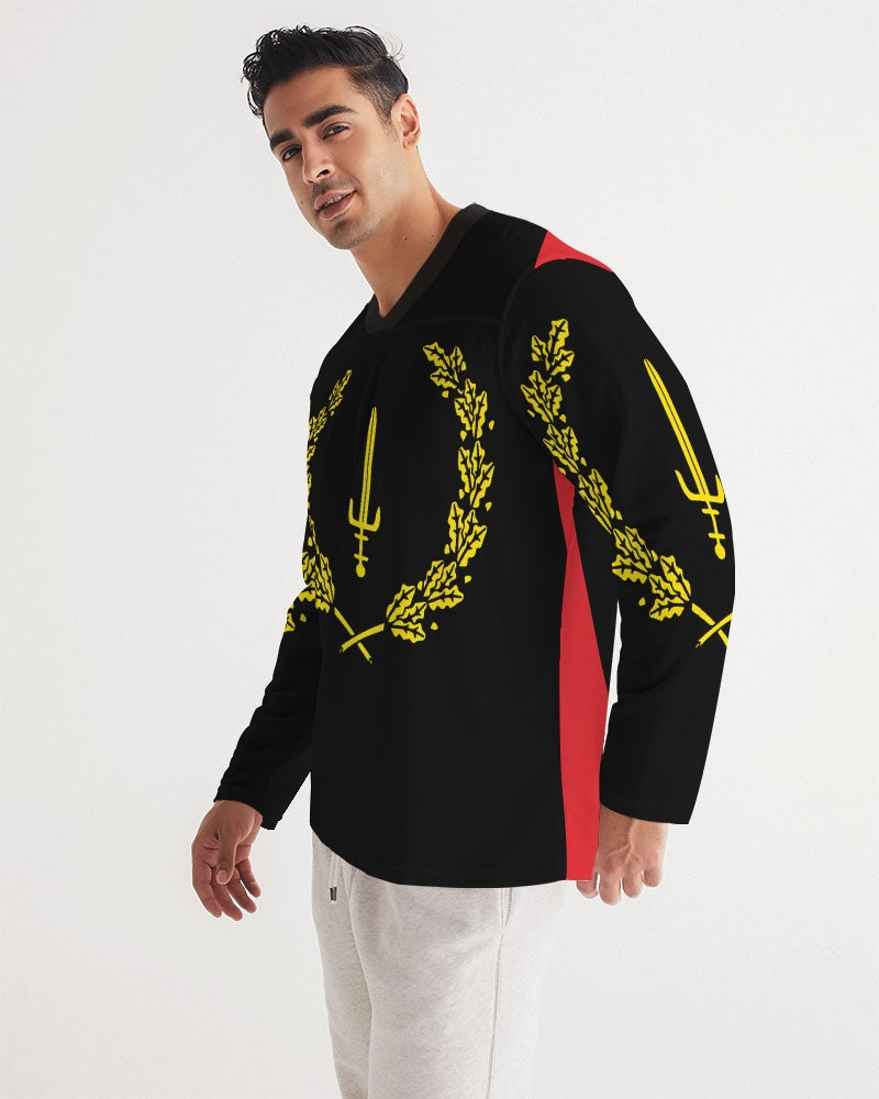 The Black American Heritage flag Luxury Men's Long Sleeve Sports Jersey