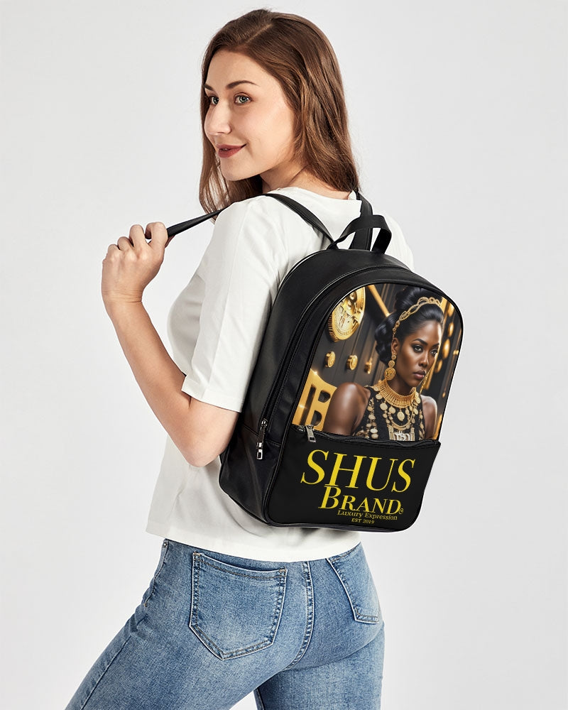 The Bitcoin Gal Classic Faux Leather Backpack