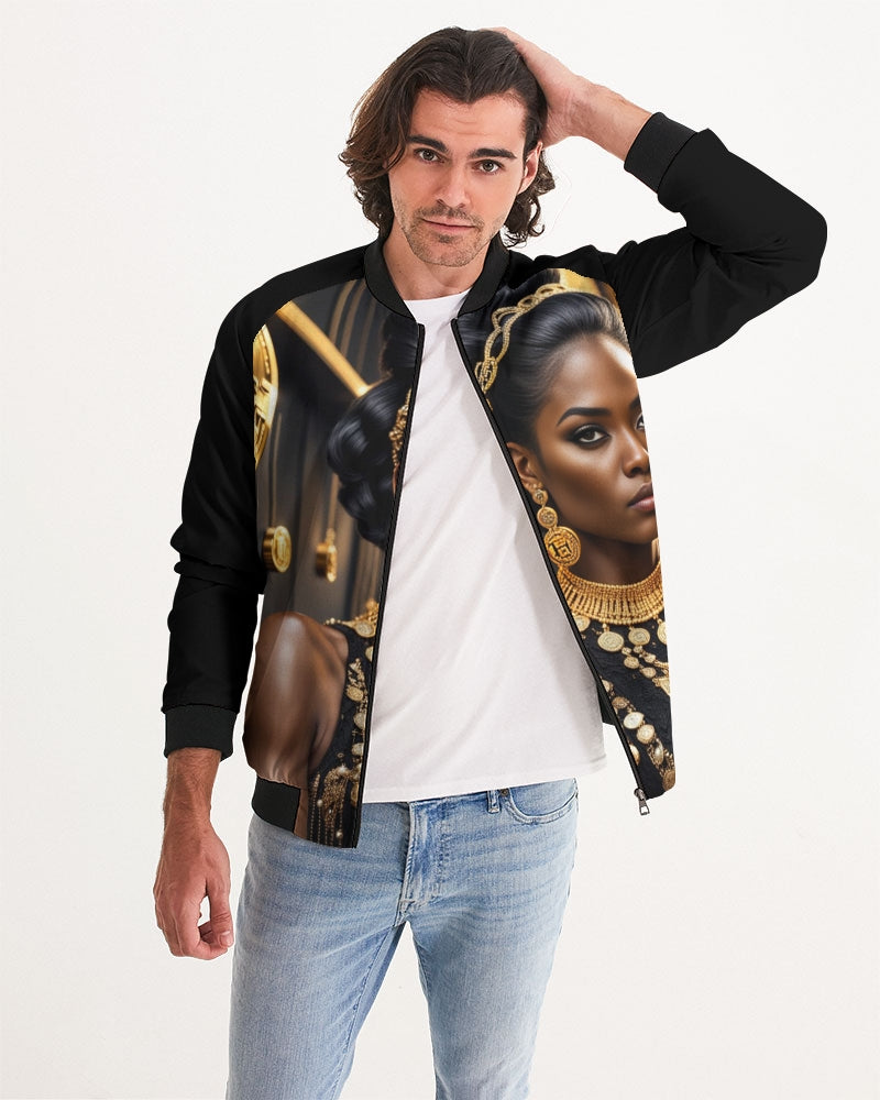 The Bitcoin Gal Men's All-Over Print Bomber Jacket