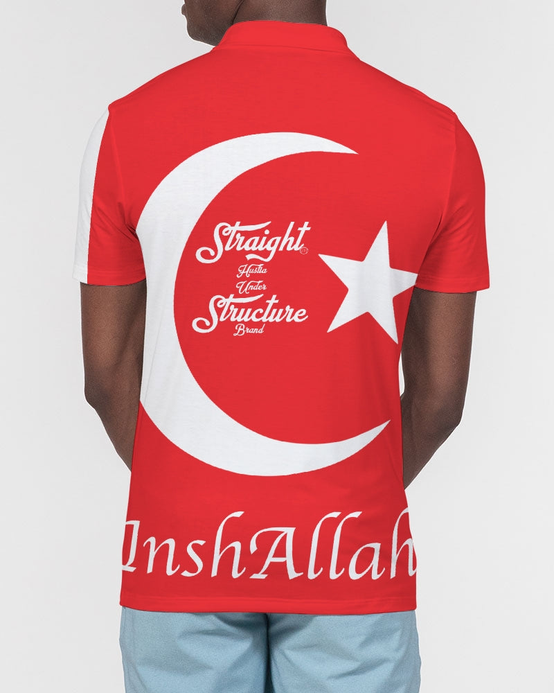 SHUS Brand Inshallah Luxury Men's Slim Fit Short Sleeve Polo