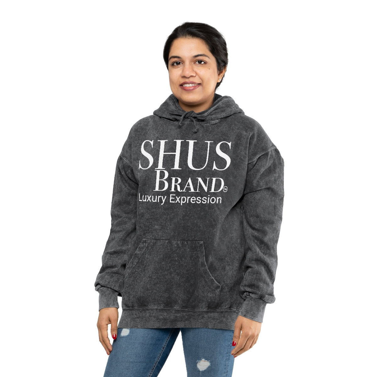 SHUS Brand luxury Unisex Mineral Wash Hoodie