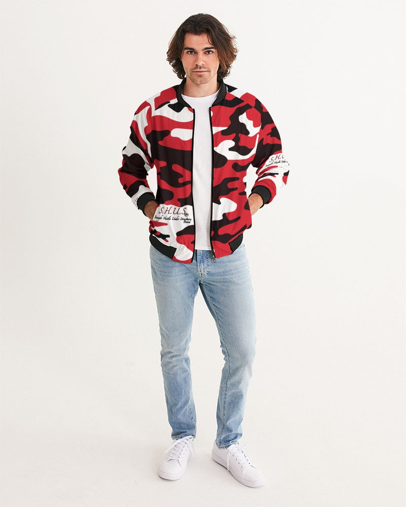 Red Camo Luxury  Men's Bomber Jacket