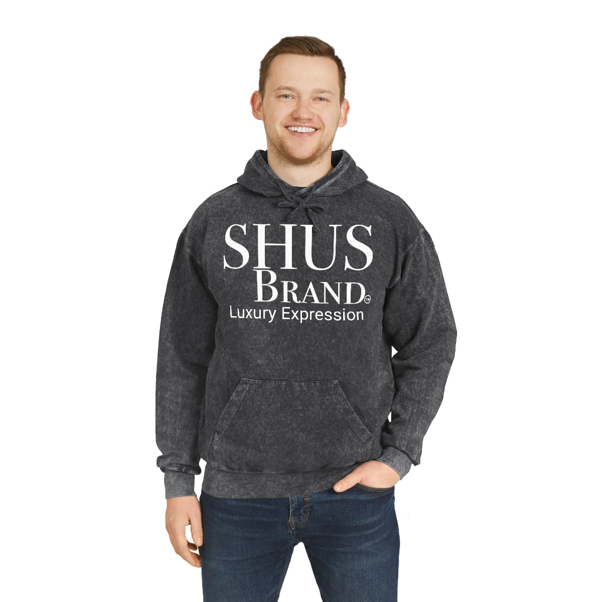 SHUS Brand luxury Unisex Mineral Wash Hoodie