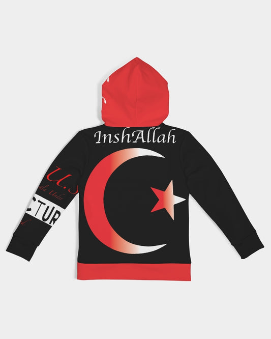 SHUS Brand Black inshallah Kids Luxury Hoodie