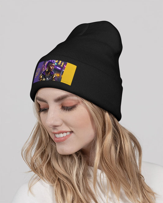 Bitcoin and The Lady in Purple  Solid Knit Beanie | Sportsman