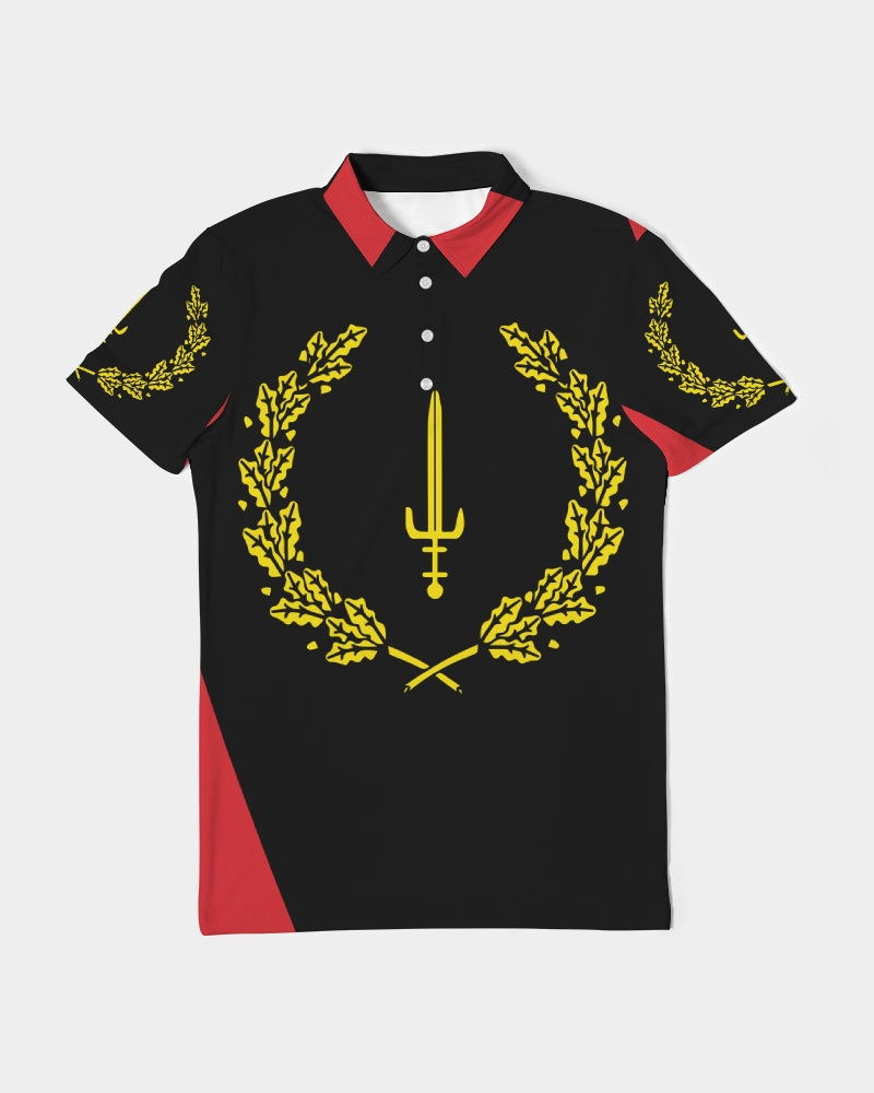 The Black American Heritage flag Luxury Men's Slim Fit Short Sleeve Polo