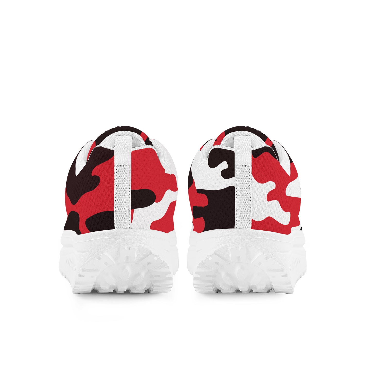 SHUS Brand Luxury  Women's Red Camo Mesh  Shoe