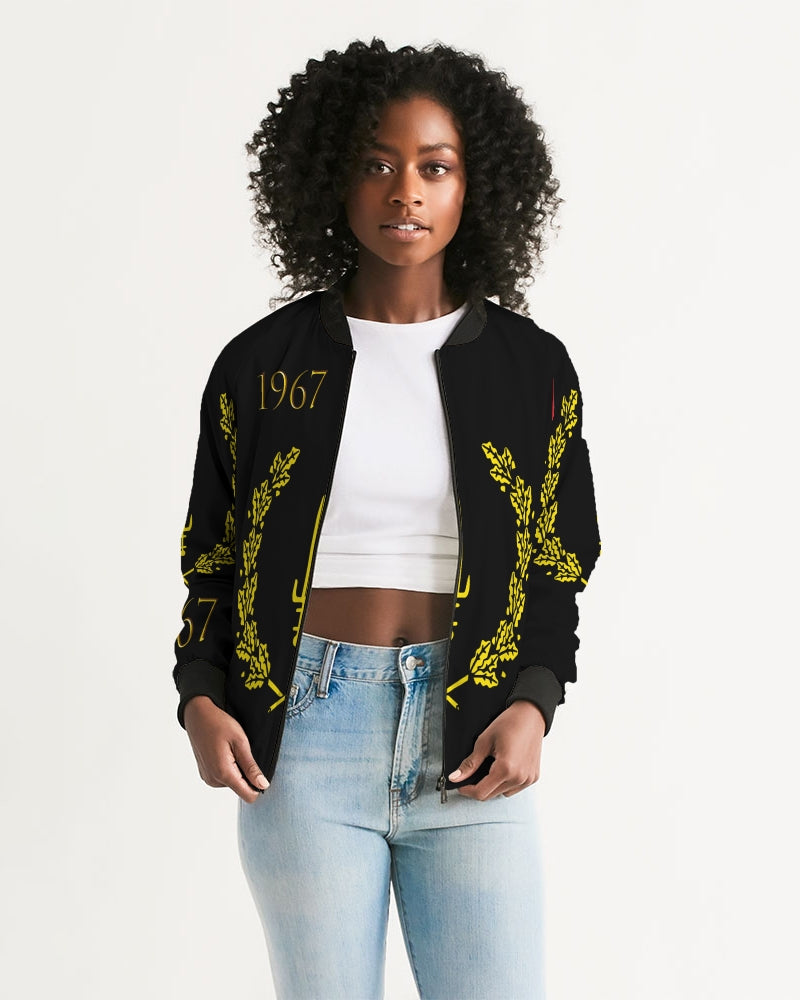 The Black American Heritage flag Luxury Women's Bomber Jacket