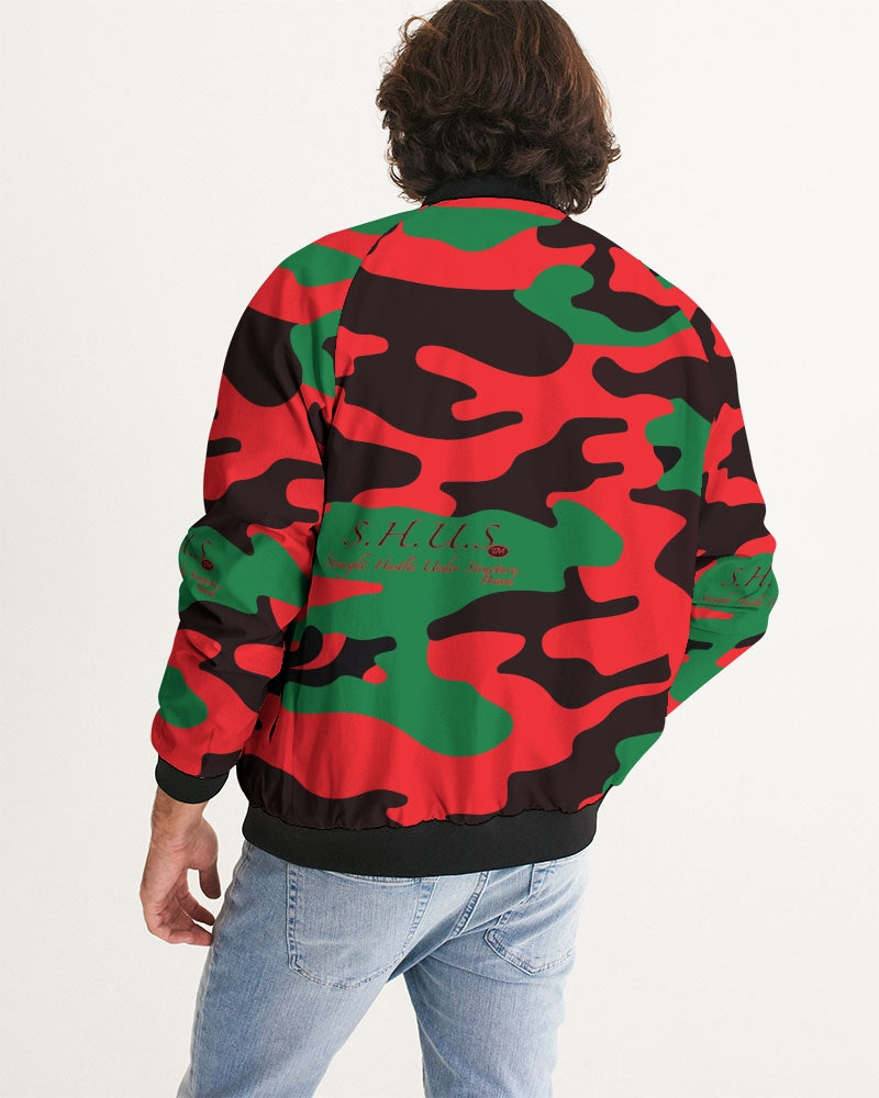 SHUS Brand RBG Camo Luxury Men's Bomber Jacket