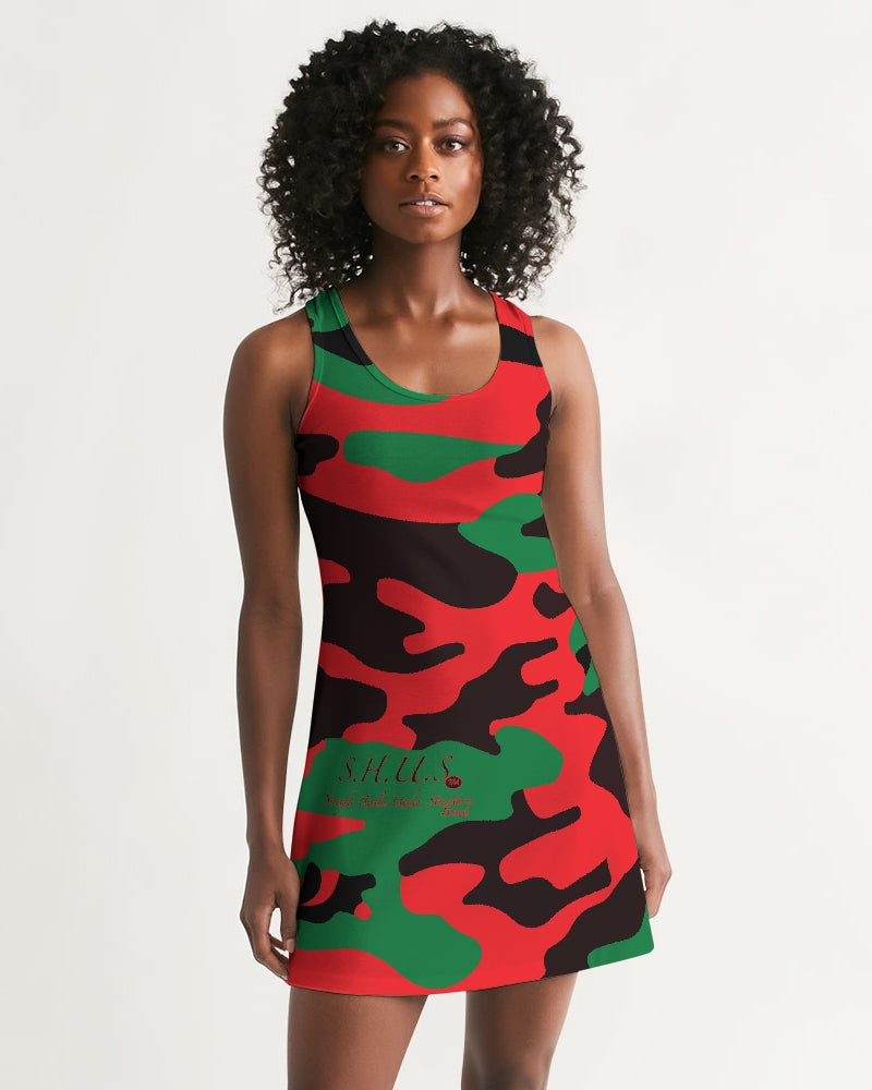 SHUS Brand RBG Camo Luxury Women's Racerback Dress