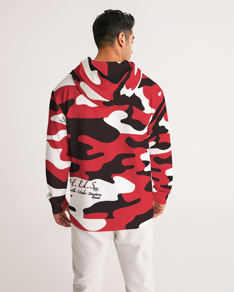 SHUS Brand Red Camo Luxury Men's Hoodie