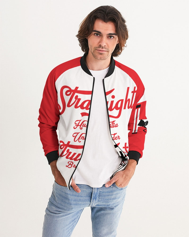 SHUS Brand Red logo luxury Men's Bomber Jacket