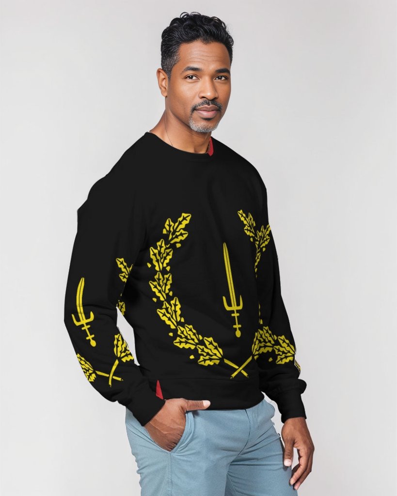 The Black American Heritage flag Luxury Men's Classic French Terry Crewneck Pullover