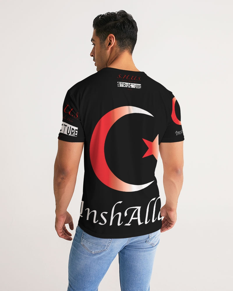 SHUS Brand Inshallah Black Luxury Men's Tee