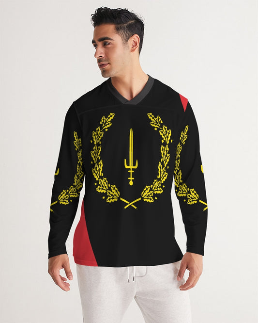 The Black American Heritage flag Luxury Men's Long Sleeve Sports Jersey