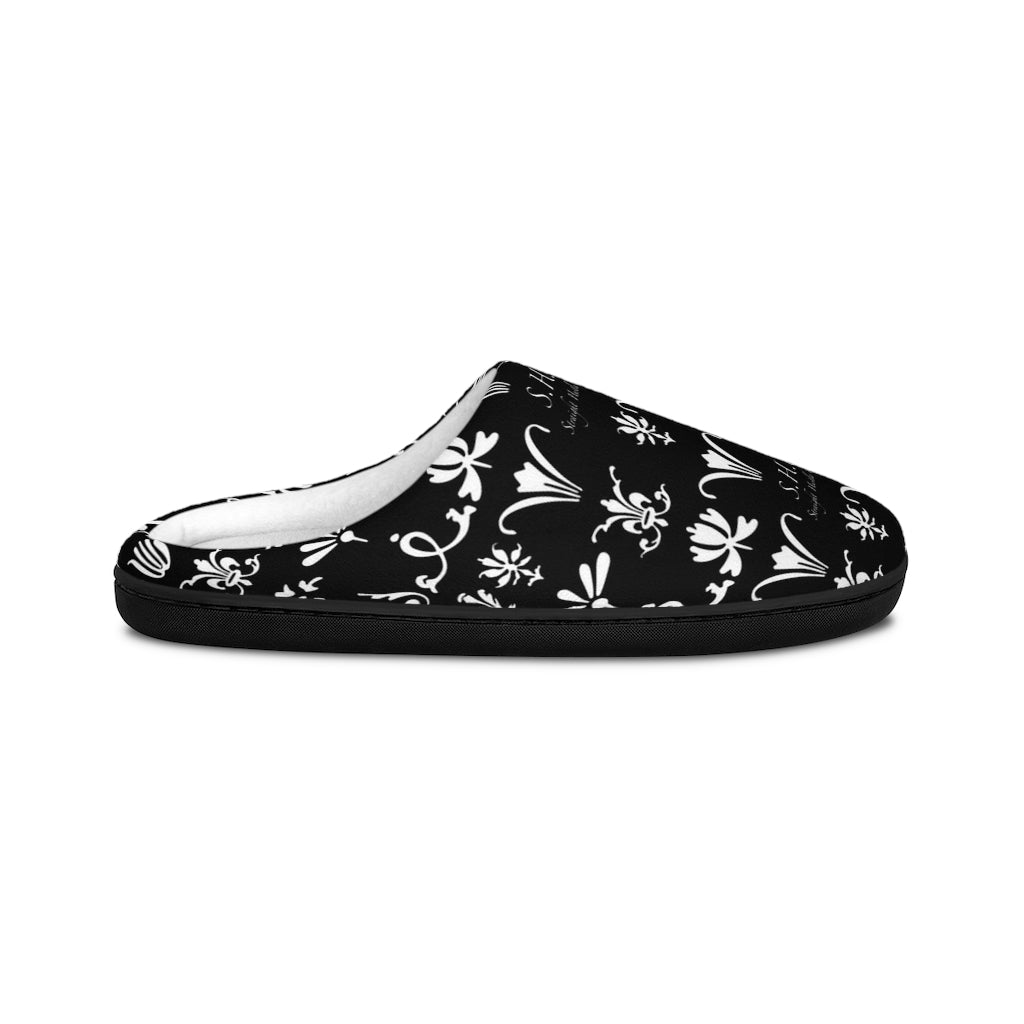 SHUS Brand Black Indoor Luxury Slippers