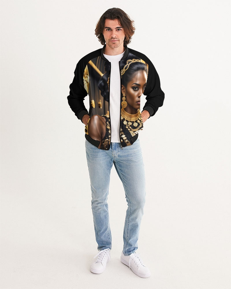 The Bitcoin Gal Men's All-Over Print Bomber Jacket