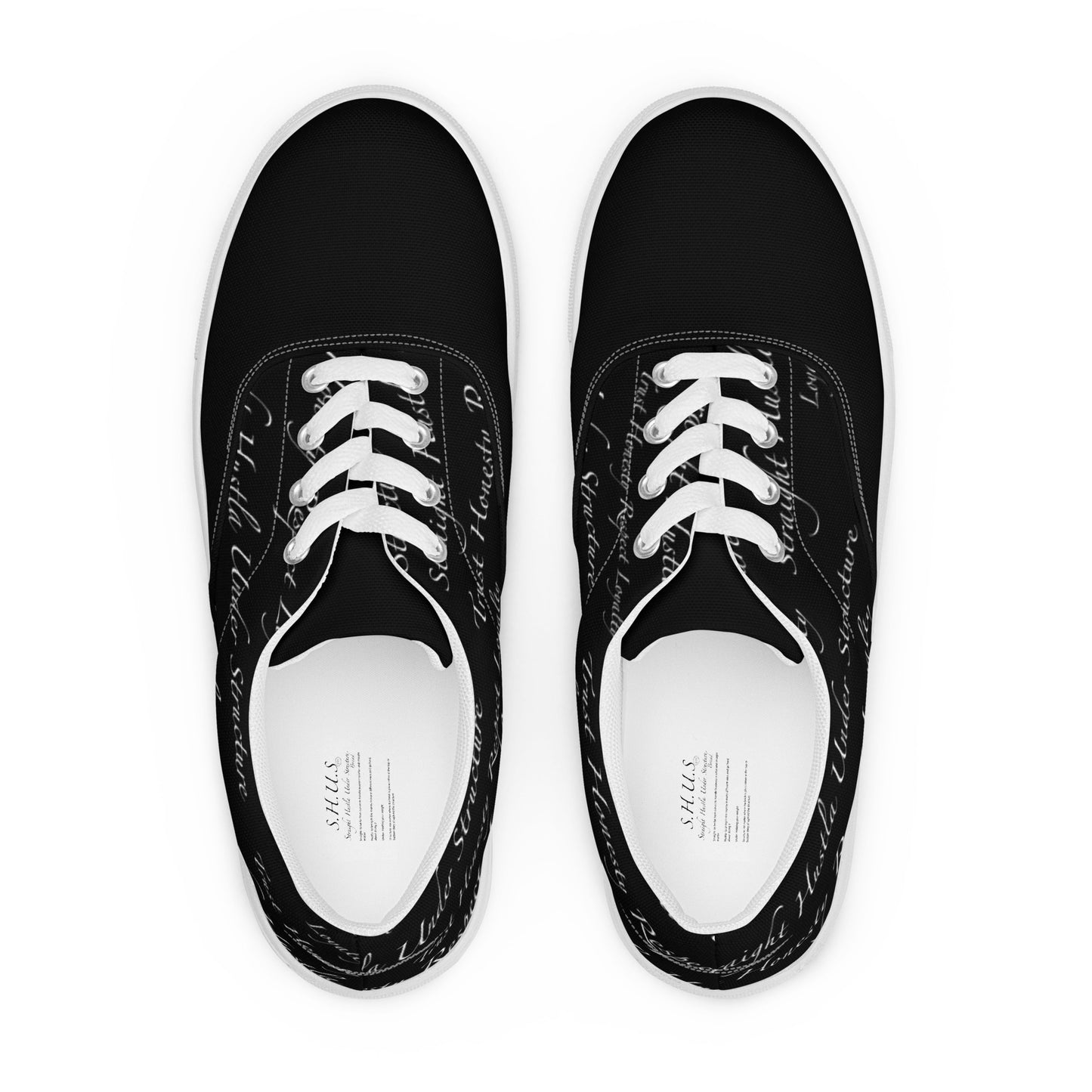 SHUS Brand luxury Men’s lace-up canvas shoes